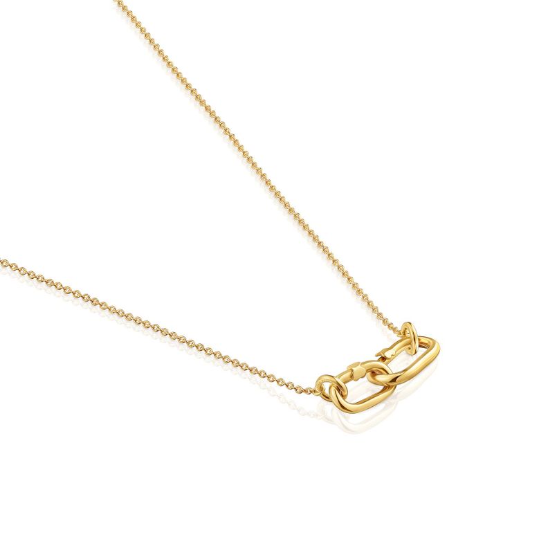 Gargantilla de oro doble Hold Oval-2