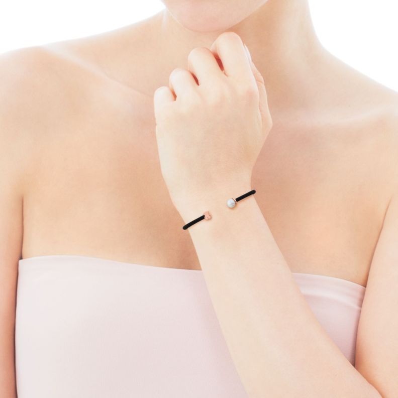 Pulsera Tous Icon Mesh de Acero y Plata Vermeil rosa-3