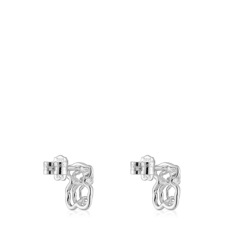 Aros oso de plata Bickie-2