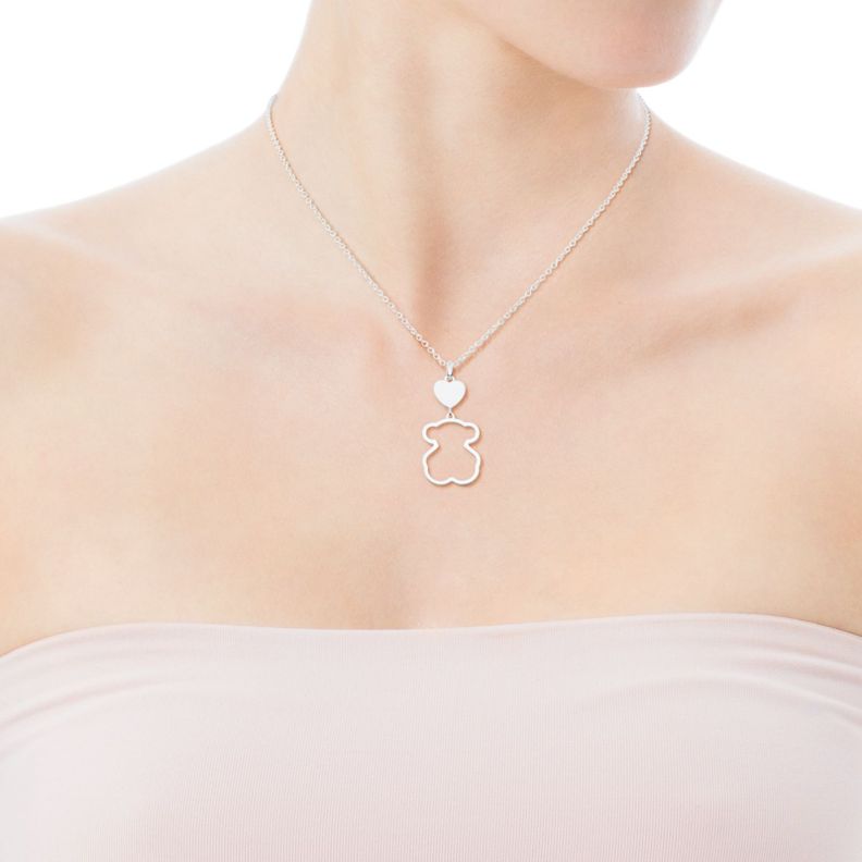 Collar Tous New Silueta de Plata-3