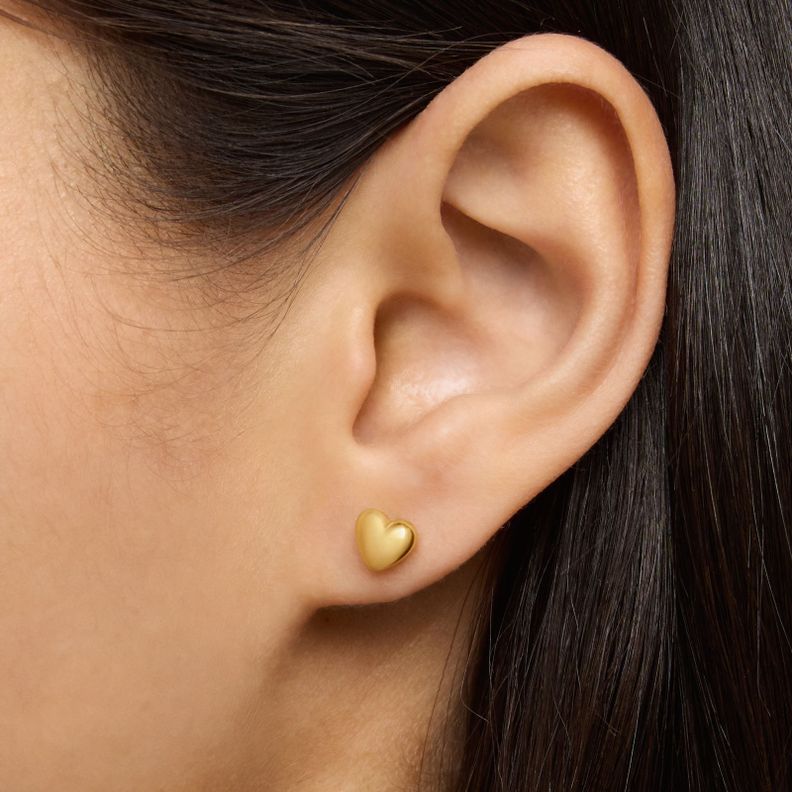 Pendientes con baño de oro 18 kt sobre plata y esmeralda creada en laboratorio Garden Of Love LGG-4