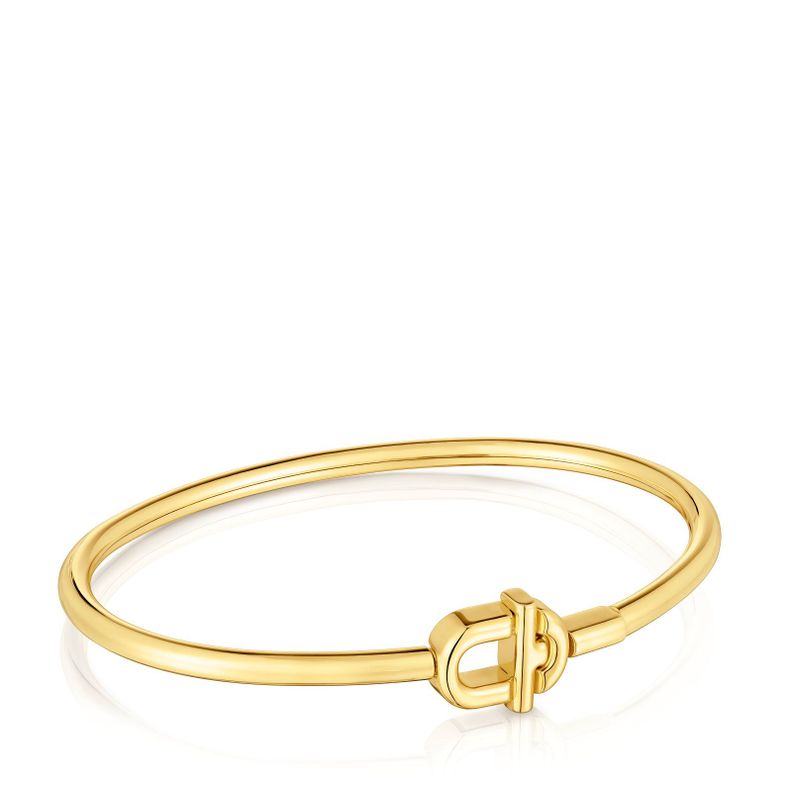 Pulsera esclava con baño de oro 18 kt sobre plata MANIFESTO-0