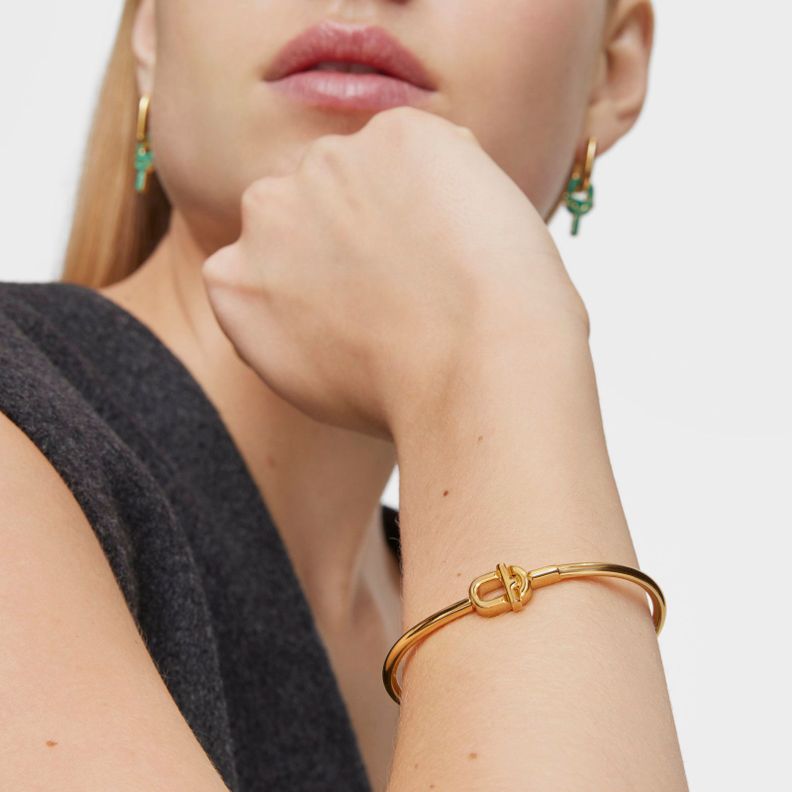 Pulsera esclava con baño de oro 18 kt sobre plata MANIFESTO-3