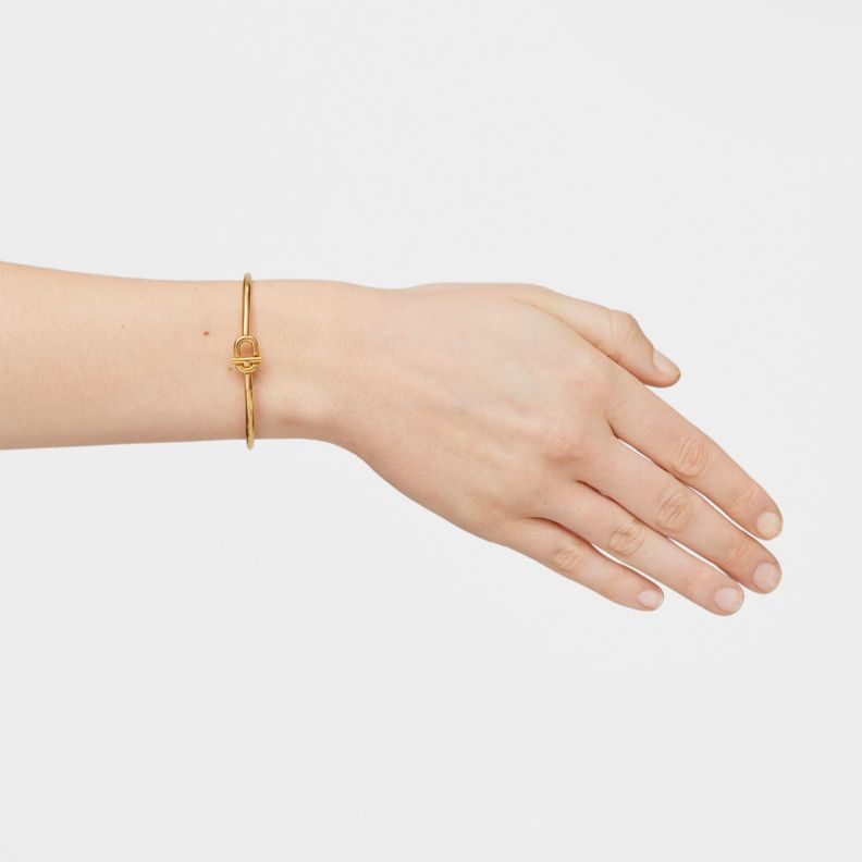 Pulsera esclava con baño de oro 18 kt sobre plata MANIFESTO-6