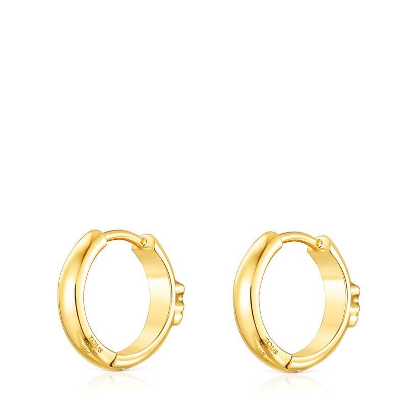 Aros aro oso con baño de oro 18 kt sobre plata TOUS Basics-2