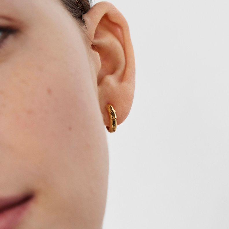 Aros aro oso con baño de oro 18 kt sobre plata TOUS Basics-5