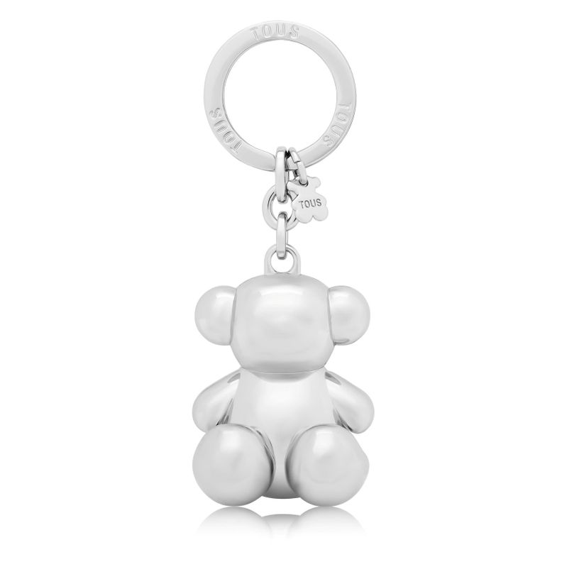 Llavero oso plateado Metal Bold Bear-0
