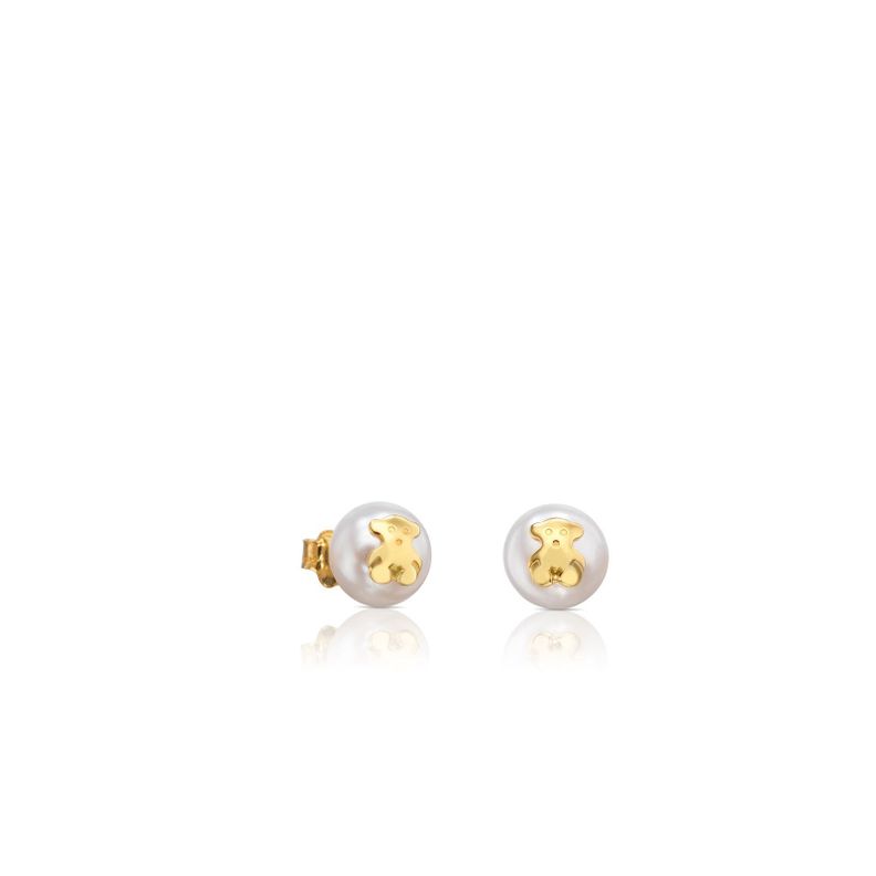 Pendientes Tous con perla  Bear de Oro-0