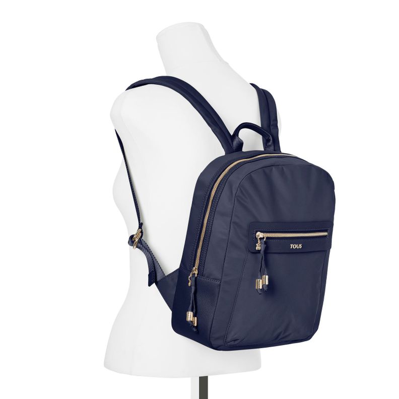 Mochila Tous Brunock Chain de Lona en color marino-2