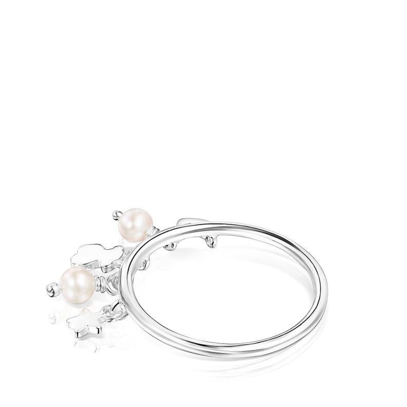 Anillo Cool Joy de Plata, Perlas, Oso, Corazón Estrella Tous-2