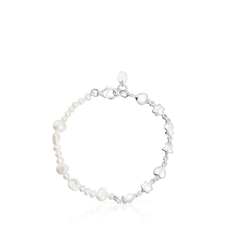 Pulsera de plata y perlas con motivos Mini Icons  Tous-1