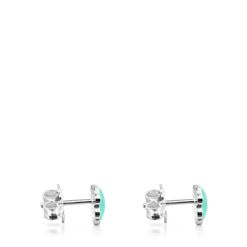 Aros Color de Plata con Amazonita Tous-1