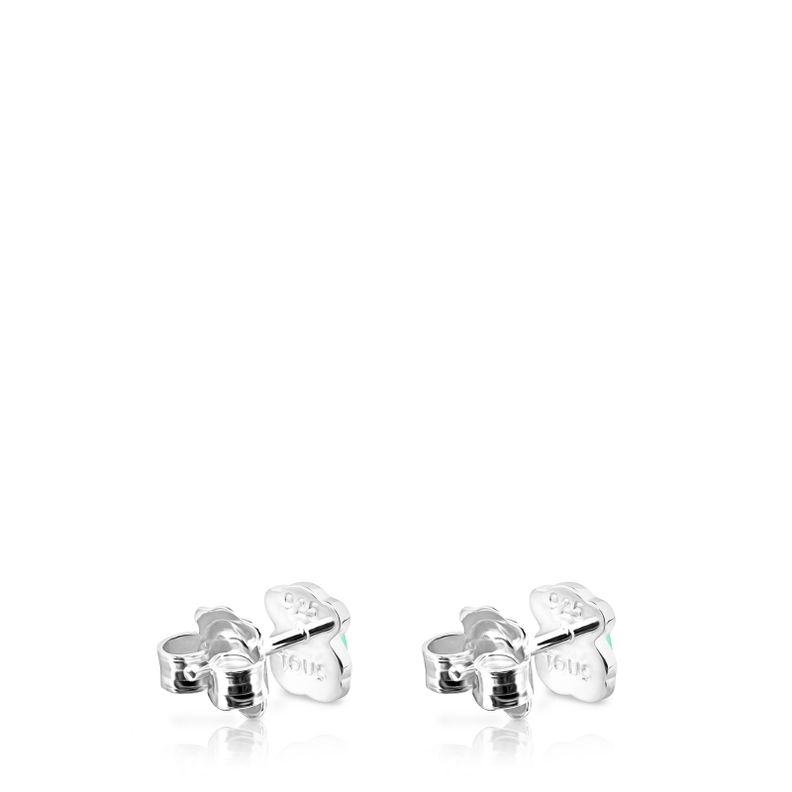 Aros Color de Plata con Amazonita Tous-2