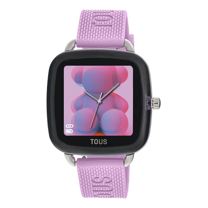 Reloj smartwatch con correa de silicona rosa D-Connect-0