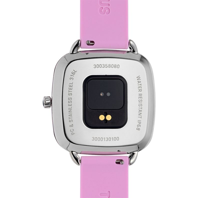 Reloj smartwatch con correa de silicona rosa D-Connect-2
