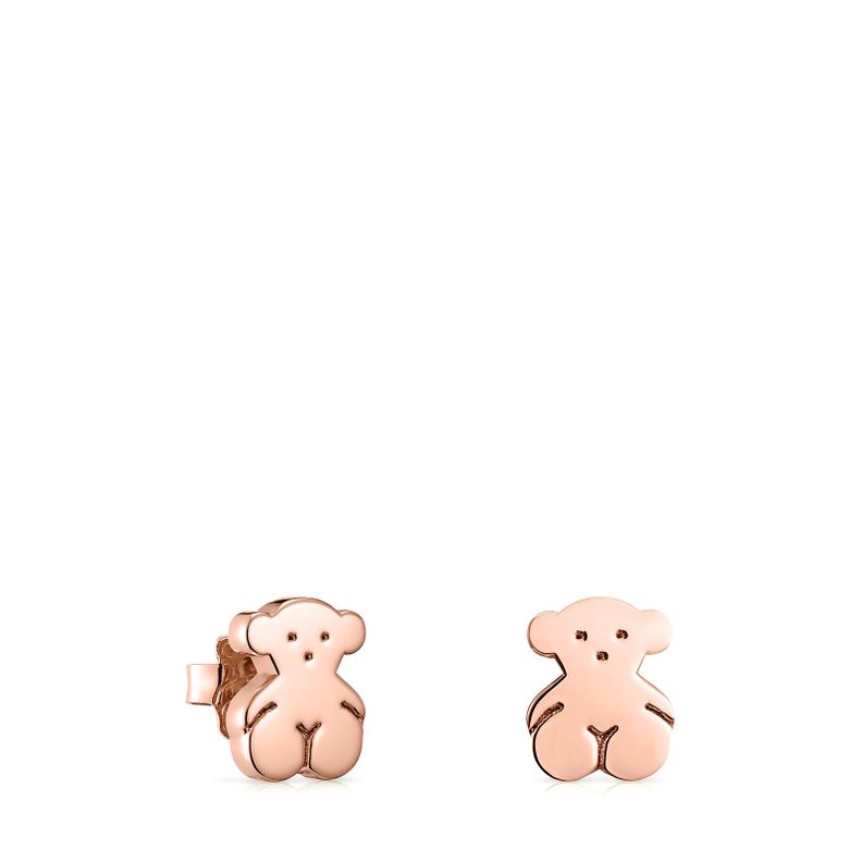 Pendientes Sweet Dolls oso de Plata vermeil rosa Tous-0