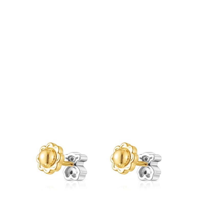 Aros oso de oro blanco y diamantes Puppies-2