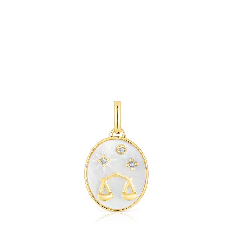 Colgante Libra de vermeil con nácar TOUS Horoscope-0
