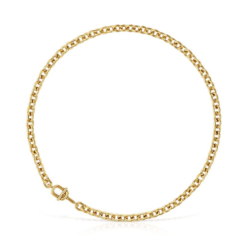 Gargantilla con baño de oro 18 kt sobre plata Manifesto-0