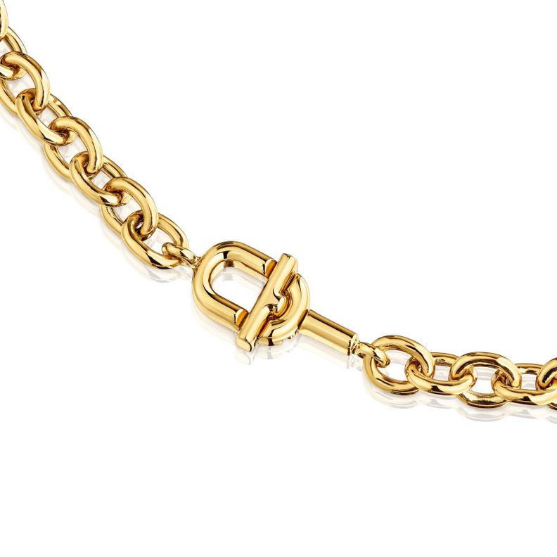 Gargantilla con baño de oro 18 kt sobre plata Manifesto-1