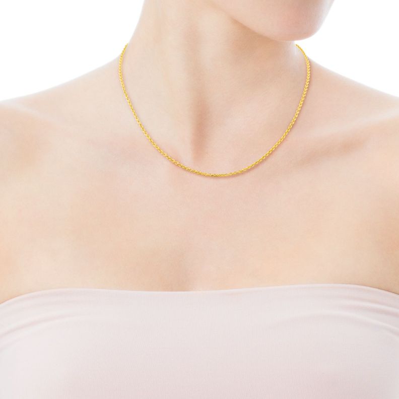 Gargantilla con baño de oro 18 kt sobre plata chain-3