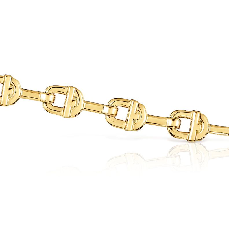 Pulsera cadena logo con baño de oro 18 kt sobre plata TOUS MANIFESTO-2
