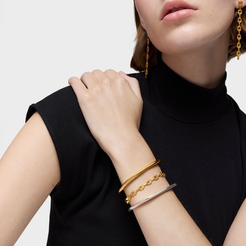 Pulsera cadena logo con baño de oro 18 kt sobre plata TOUS MANIFESTO-4