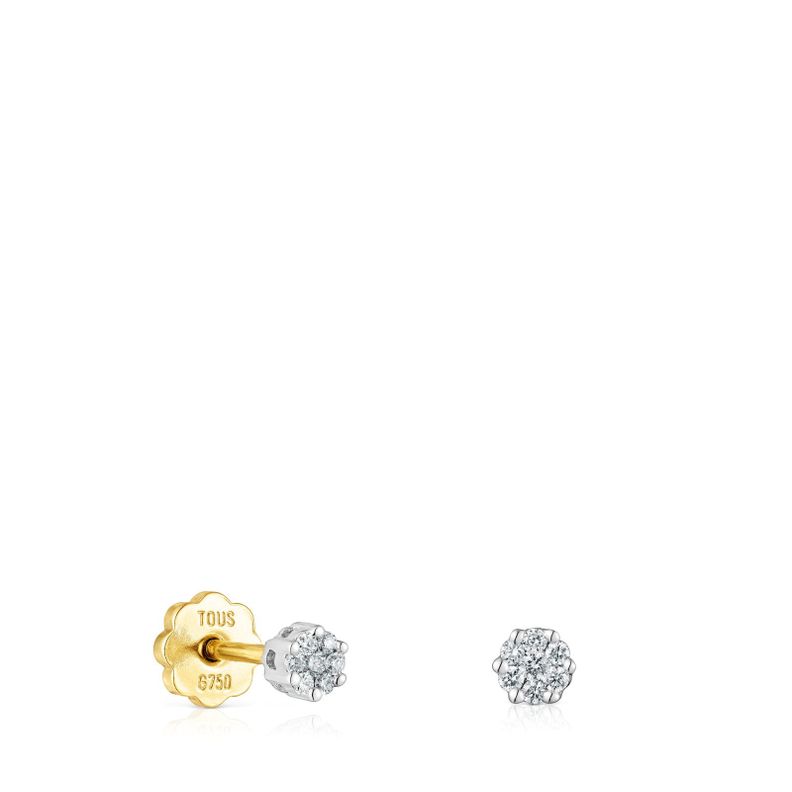 Pendientes de oro blanco y diamantes 0,08ct TOUS Diamonds-0