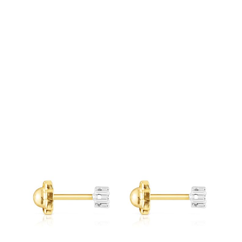 Pendientes de oro blanco y diamantes 0,08ct TOUS Diamonds-1