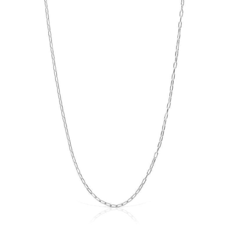 Gargantilla de plata con anillas ovales finas, 50 cm Chain-0