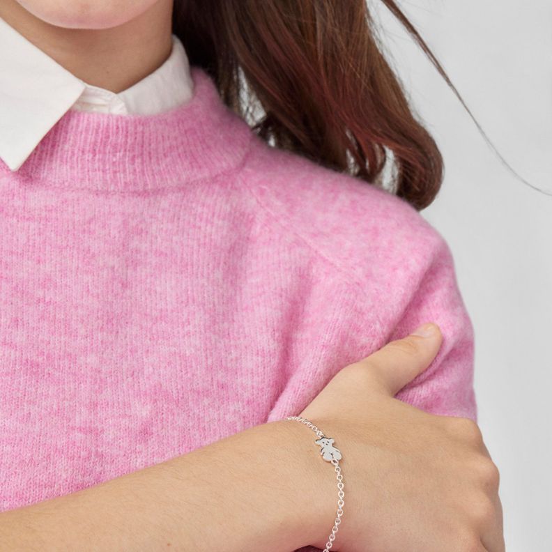 Pulsera cadena de plata con motivo TOUS Bear-4