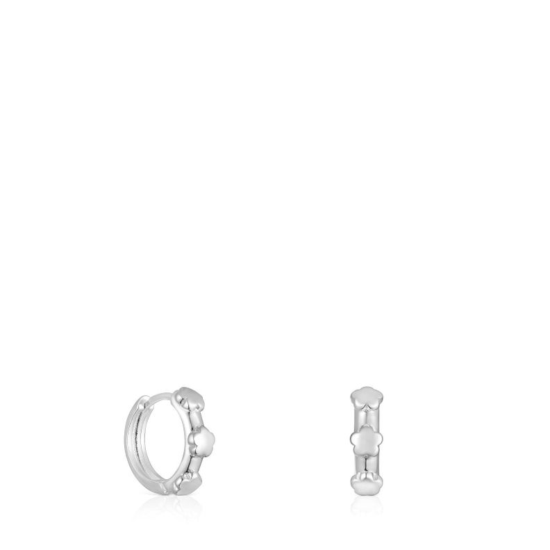 Aros aro de plata motivos flor Bold Motif-0