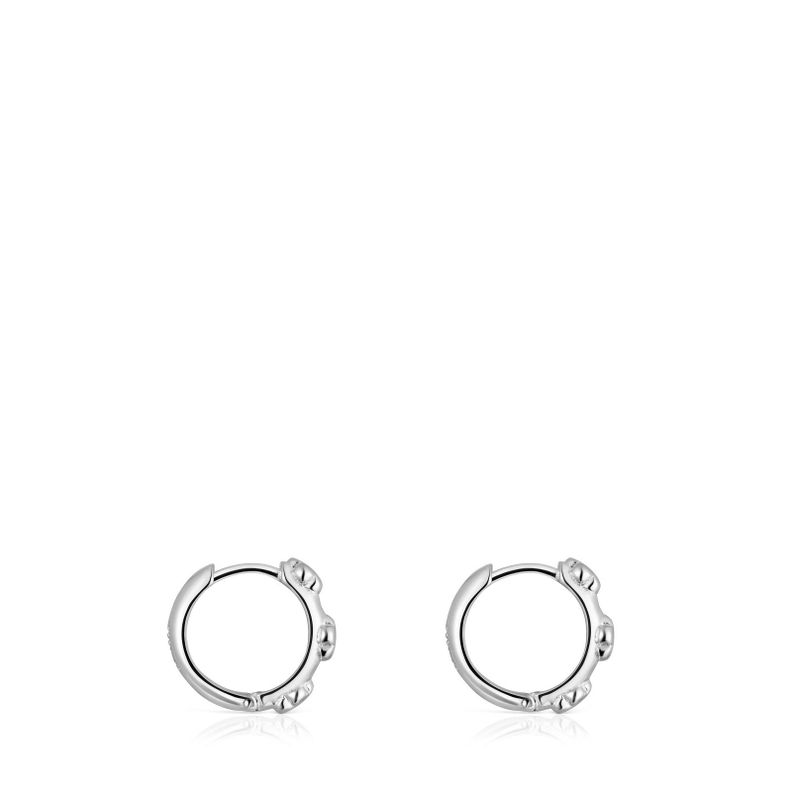 Aros aro de plata motivos flor Bold Motif-1