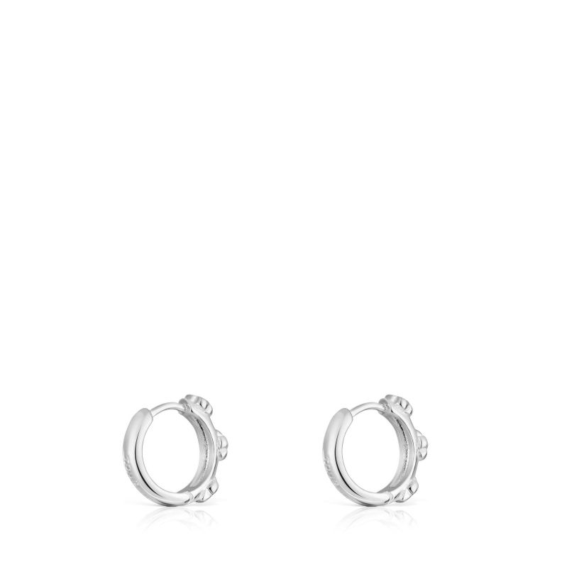Aros aro de plata motivos flor Bold Motif-2