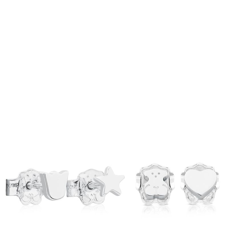 Aros Pack Basics de Plata Tous-0