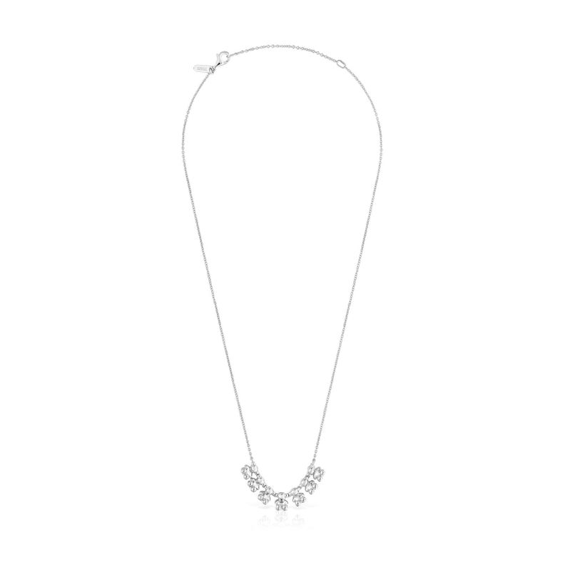 Collar corto de plata y detalle Bold Bear-1