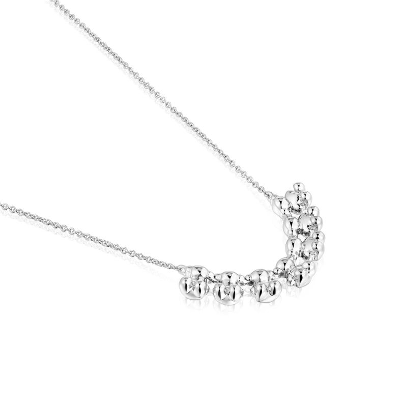 Collar corto de plata y detalle Bold Bear-2