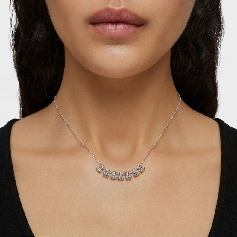 Collar corto de plata y detalle Bold Bear-4
