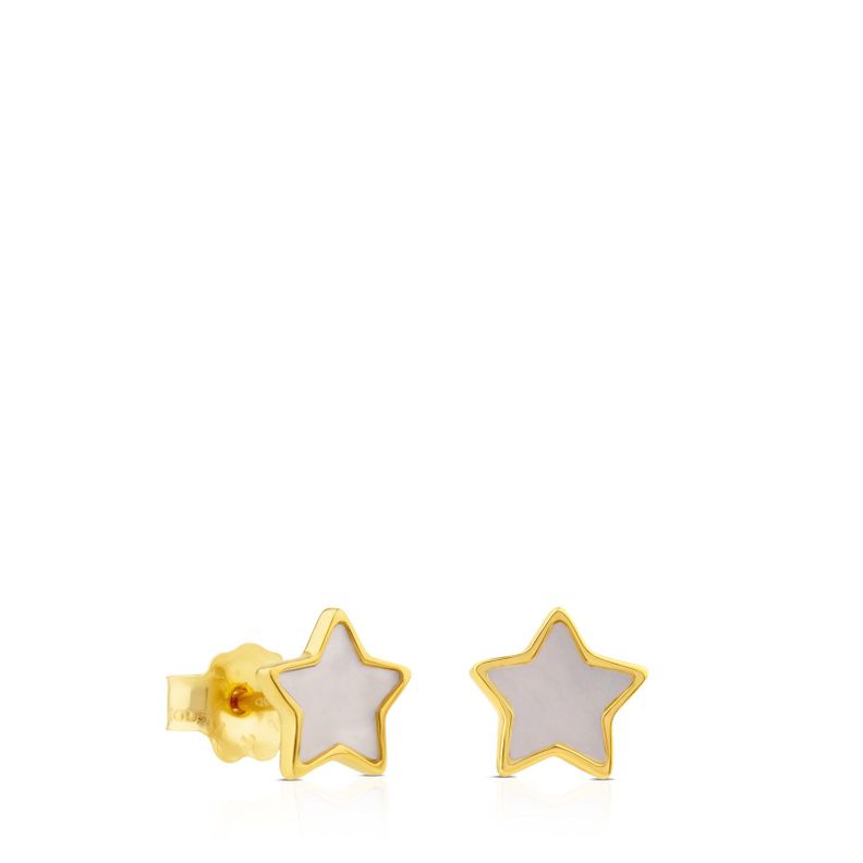 Aros XXS estrella de Oro y Nacar Tous-0