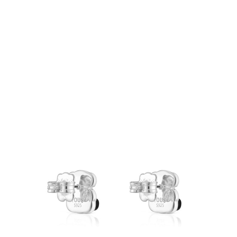Pendientes oso de plata con ónix Bold Bear Tous-2