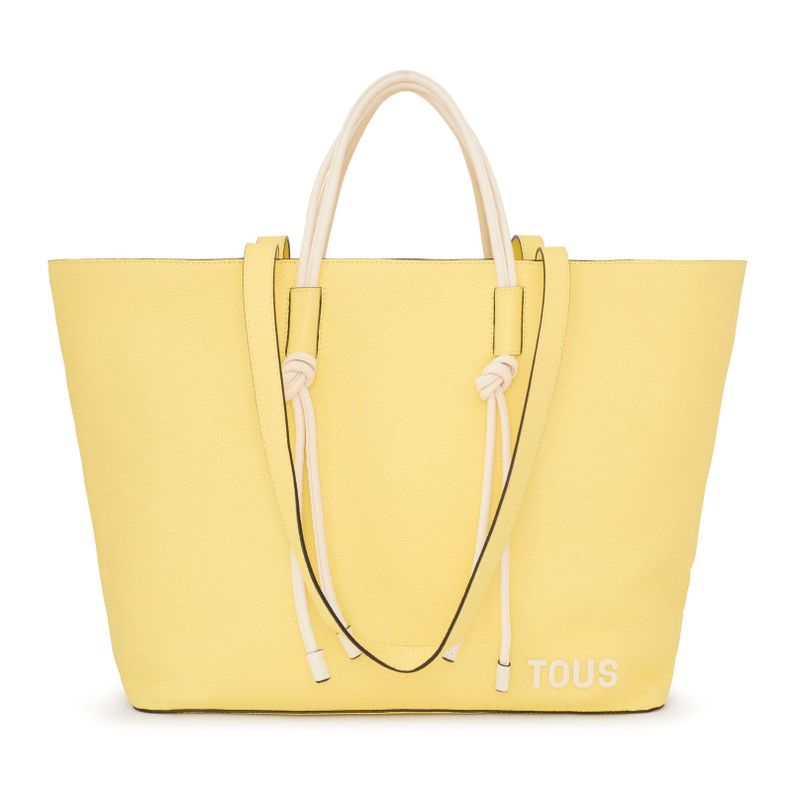 Capazo grande de piel amarillo TOUS Lynn-0