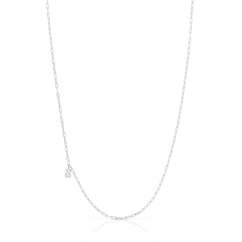 Collar de plata con anillas ovales Bold Bear Tous-0