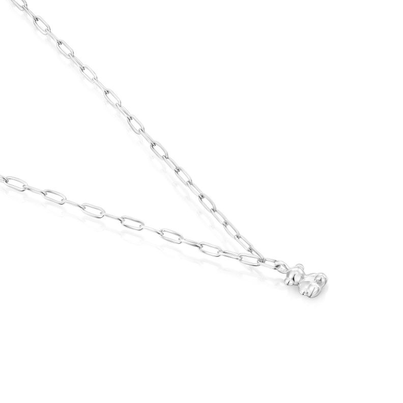 Collar de plata con anillas ovales Bold Bear Tous-2