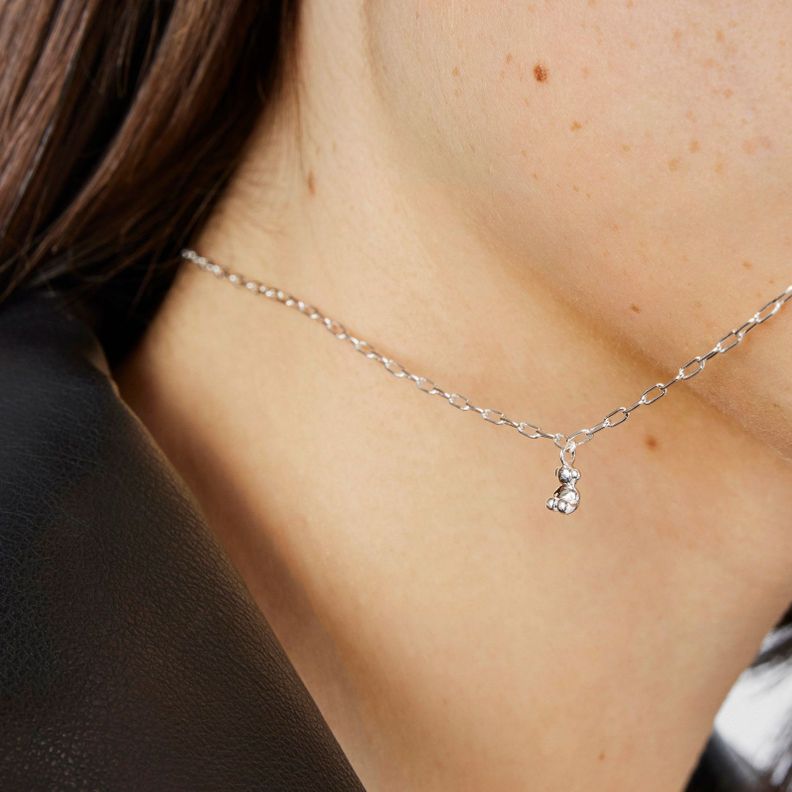 Collar de plata con anillas ovales Bold Bear Tous-6