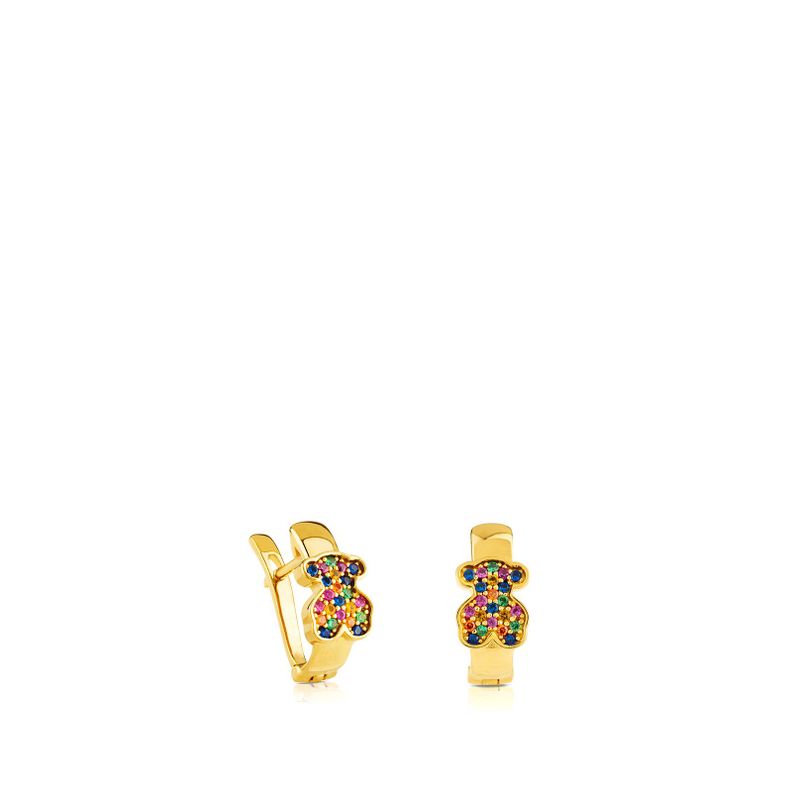 Pendientes con baño de oro 18 kt sobre plata Gen-0
