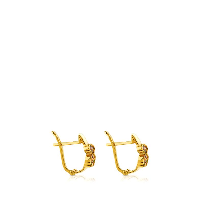 Pendientes con baño de oro 18 kt sobre plata Gen-1