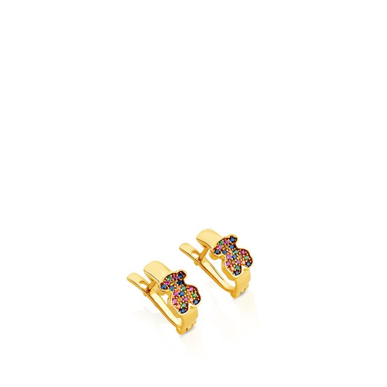 Pendientes con baño de oro 18 kt sobre plata Gen-3