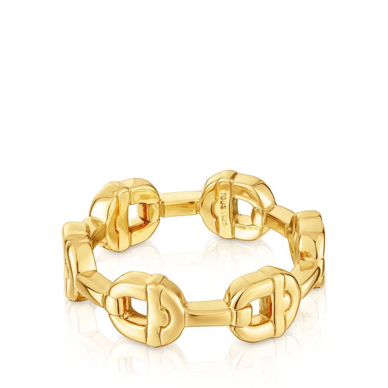 Anillo logo con baño de oro 18 kt sobre plata TOUS MANIFESTO-2