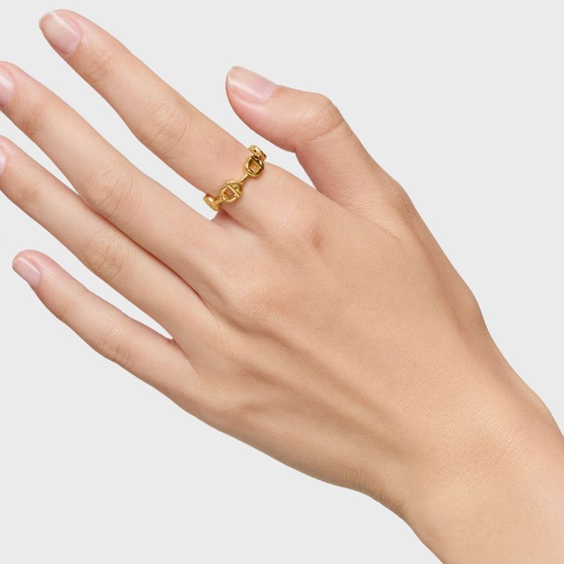 Anillo logo con baño de oro 18 kt sobre plata TOUS MANIFESTO-5
