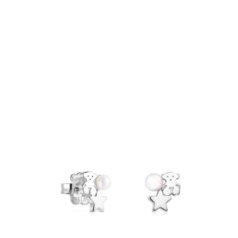 Pendientes Tous Nocturne de Plata con Perla-0